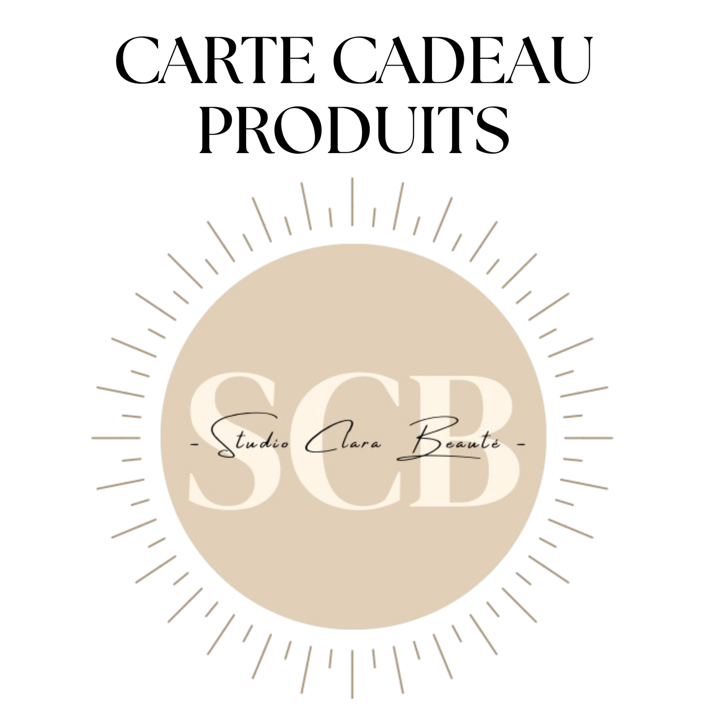 Carte cadeau produits - Studio Clara Beauté